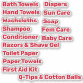 Familienbad Organisieren von Vinyl Stickern Aufkleber (Vorderseite)