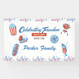 Familienbande 4. Juli Party Banner