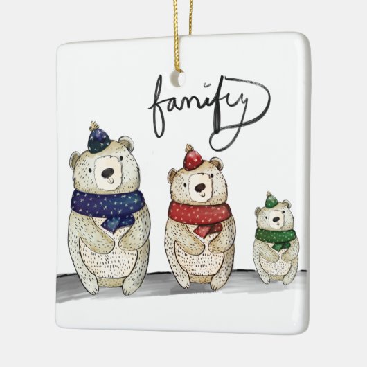 Familienbär Keramikornament (Links)