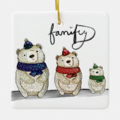 Familienbär Keramikornament (Vorderseite)