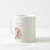Familienbauernhof Rustikale Blumenkrone Pferd Kaffeetasse (Vorderseite Links)
