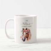 Familienbauernhof Rustikale Blumenkrone Pferd Kaffeetasse (Links)
