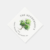 Familienbaum als | Family Wiedersehen Serviette (Ecke)