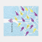 Familienbaum Blanket Personalisiert Fleecedecke (Vorderseite (Horizontal))