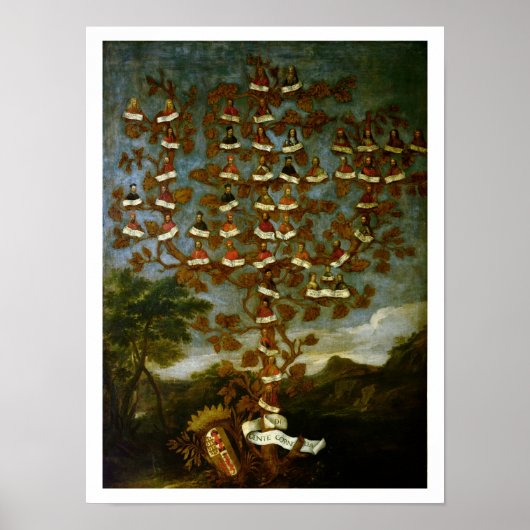 Familienbaum der Familie Cornaro Poster (Vorne)