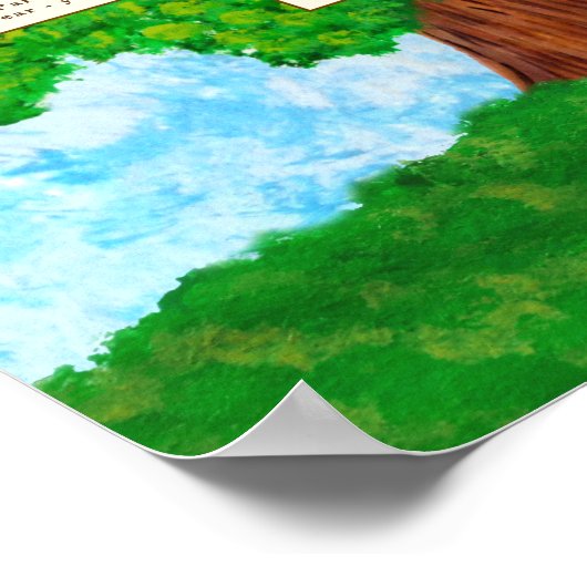 Familienbaum-ein-Kind Poster (Ecke)