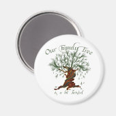 Familienbaum ein wenig verdreht magnet (Vorderseite/Rückseite)