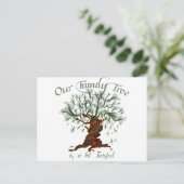 Familienbaum ein wenig verdreht postkarte (Stehend Vorderseite)