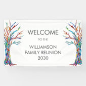 Familienbaum Familie Wiedersehen Willkommen Banner (Horizontal)