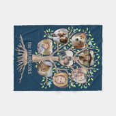 Familienbaum Foto Collage 8 Bilder Name dk Blue Fleecedecke (Vorderseite (Horizontal))