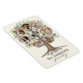 Familienbaum Foto Collage 8 Bilder Name Lt Beige Magnet (Rechte Seite)