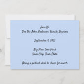 Familienbaum-Kiefernwald Wiedersehen Einladung (Rückseite)