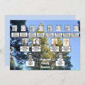 Familienbaum-Kiefernwald Wiedersehen Einladung (Vorne/Hinten)