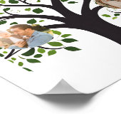 Familienbaum mit Fotos - individuell anpassbare Fa Poster (Ecke)