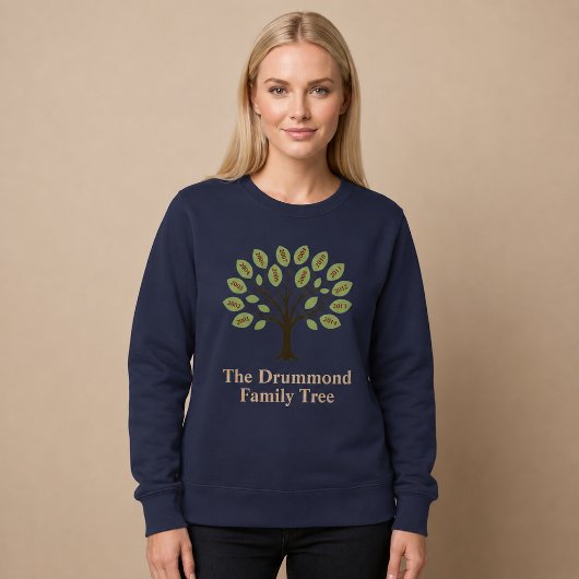 Familienbaum mit Geburtsjahr Sweatshirt