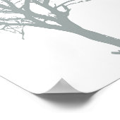 Familienbaum mit gelben Vögeln Poster (Ecke)