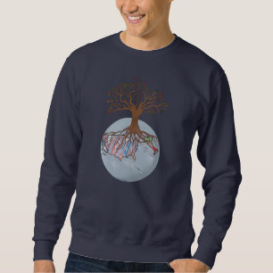 Familienbaum mit italienischen amerikanischen Wurz Sweatshirt