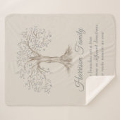 Familienbaum Personalisiert Tan Sherpadecke (Vorderseite (Horizontal))