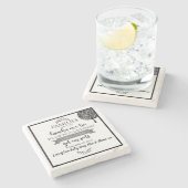 Familienbaum personalisierte Geschenke für Mama Pa Steinuntersetzer (Seitenansicht)