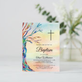 Familienbaum Taufe Einladung (Stehend Vorderseite)