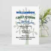 Familienbaum Wiedersehen Ansammlung Picknick-Event Einladung (Stehend Vorderseite)