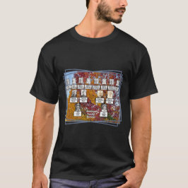 Familienbaum Wiedersehen, farbenfroher Herbstbaum T-Shirt