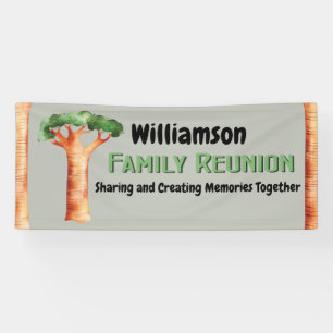 Familienbaum-Wiedersehens-Picknick Banner