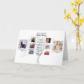 FamilienbaumfotoCollage mit Meilensteinen Geburtst Karte (Gelbe Blume)