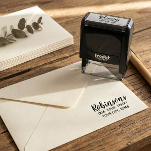 Familienbenutzername Rücksendeadresse Stempel