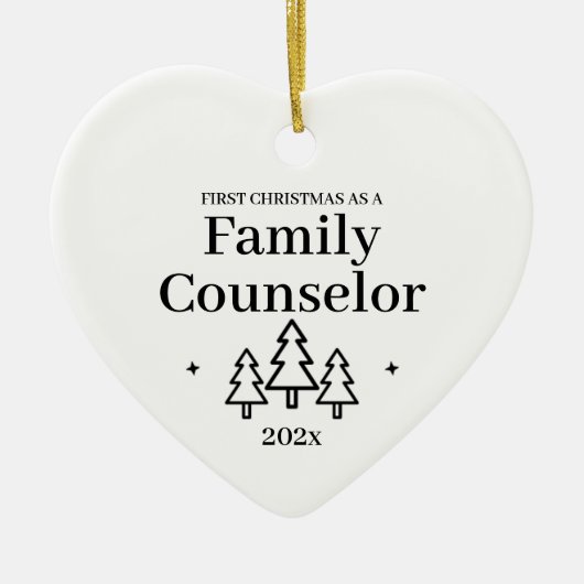 Familienberater Erste Weihnachtsfeier Keramik Ornament (Vorne)