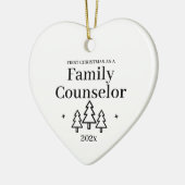 Familienberater Erste Weihnachtsfeier Keramik Ornament (Links)