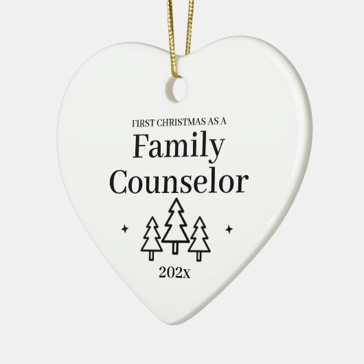 Familienberater Erste Weihnachtsfeier Keramik Ornament (Links)