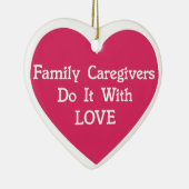 Familienbetreuer tun das mit Liebe Keramikornament (Rechts)