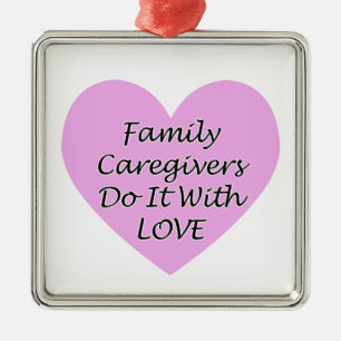 Familienbetreuer tun das mit Liebe Ornament Aus Metall