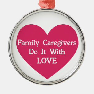 Familienbetreuer tun das mit Liebe Ornament Aus Metall
