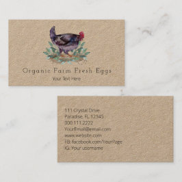 Familienbetrieb Frische Eier Hühner Bio Gartenbau Visitenkarte