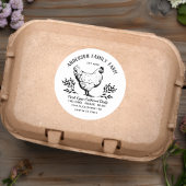 Familienbetrieb für Frischeier Runder Aufkleber