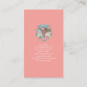 Familienbetrieb Hausgeflügel Hühner Garten Farbblo Visitenkarte (Rückseite)