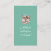 Familienbetrieb Hausgeflügel Hühner Garten Farbblo Visitenkarte (Rückseite)