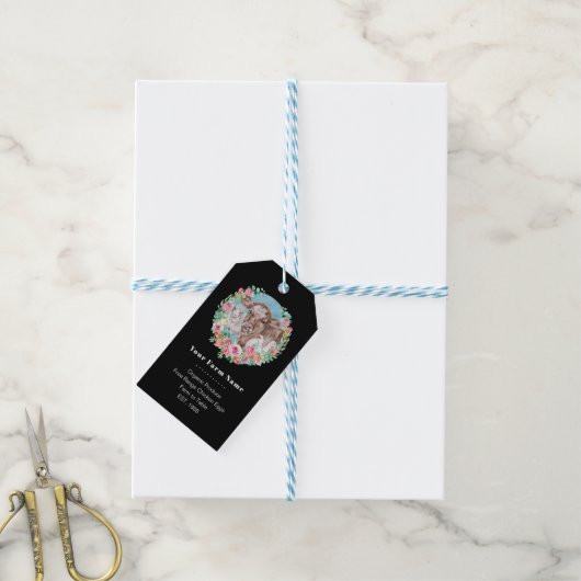 Familienbetrieb Hüttengewächshaus Hühnerkuh Marktg Geschenkanhänger (Mit Garn)