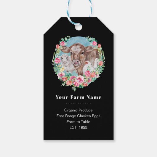 Familienbetrieb Hüttengewächshaus Hühnerkuh Marktg Geschenkanhänger (Vorderseite)