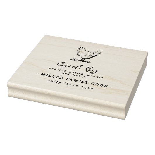 Familienbetrieb Vintage Personalisierte Eierkarton Gummistempel (Stempel)