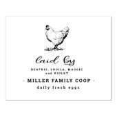 Familienbetrieb Vintage Personalisierte Eierkarton Gummistempel (Prägung)