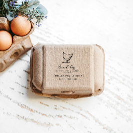 Familienbetrieb Vintage Personalisierte Eierkarton Gummistempel
