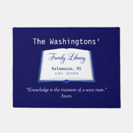 Familienbibliothek mit Zeichn- und Angebotsunterla Fußmatte