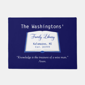 Familienbibliothek mit Zeichn- und Angebotsunterla Fußmatte