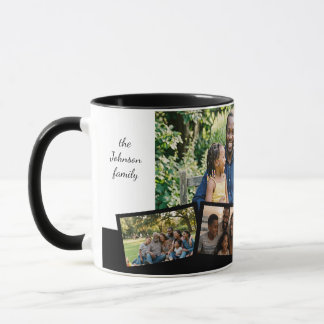 Familienbild-Collage - Fünf Fotos + benutzerdefini Tasse