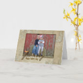 Familienbild des Vaters Karte (Gelbe Blume)