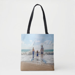 Familienbild Sommerferien Strand Tasche