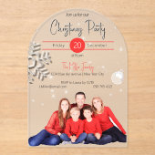 Familienbild Weihnachts-Party Acryleinladungen (Vorderseite)